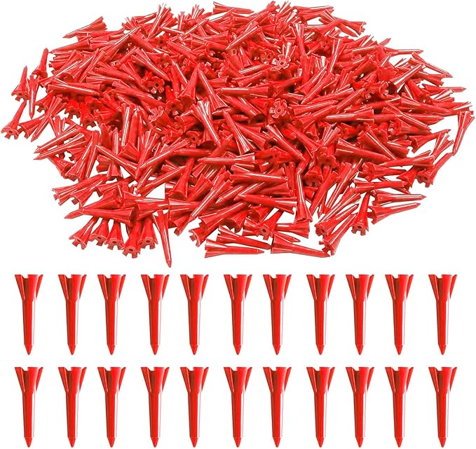 Golf Tees Plastic 1 1/2 inch Value 300 600 Pack, Upgrade More Unbreakable Bulk Stable Reduce Friction Side Spin Tee for Men Women Ladies