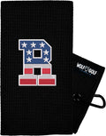 Wolf Golf Towels USA Monogrammed Personalized Golf Towel | Custom Golf Towels for Golf Bags for Men or Women