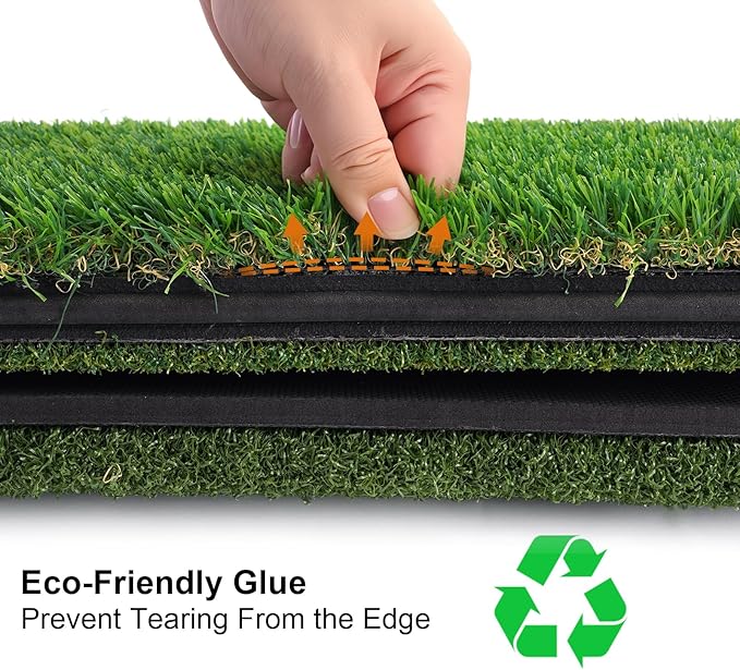 Golf Mat, Golf Hitting Mat Outdoor for Training, Golf Practice Mat with 10mm EVA Backing, Golf Mats Practice Indoor and Outdoor Turf with 8 Different Tees