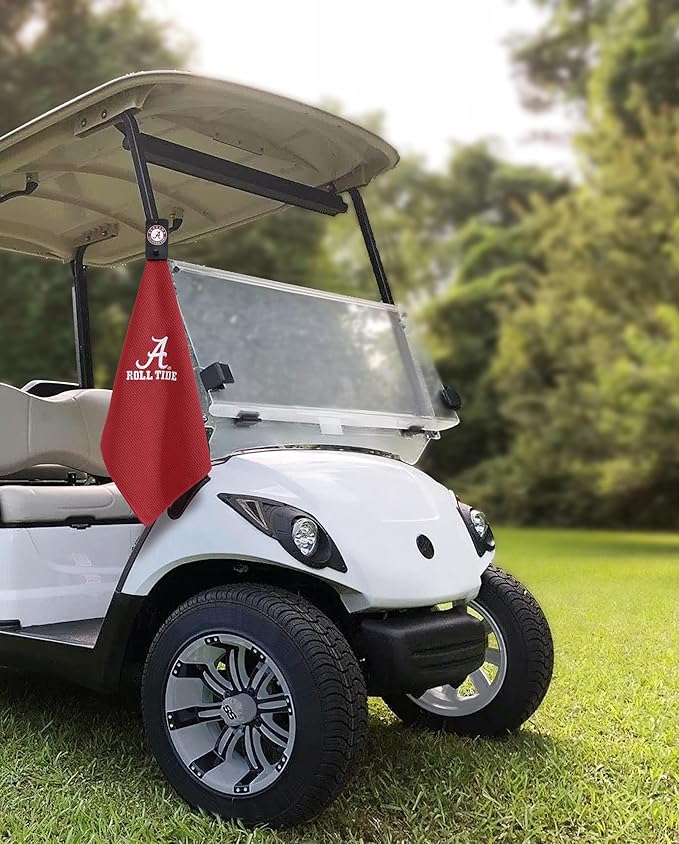 Magnetic Golf Towel Alabama University - Waffle Weave Microfiber Towel with Ultra Strong Magnet & Clip for Secure Hold on Golf Bags, Ideal for Clubs & Accessories for Men & Women by Playing It Forward