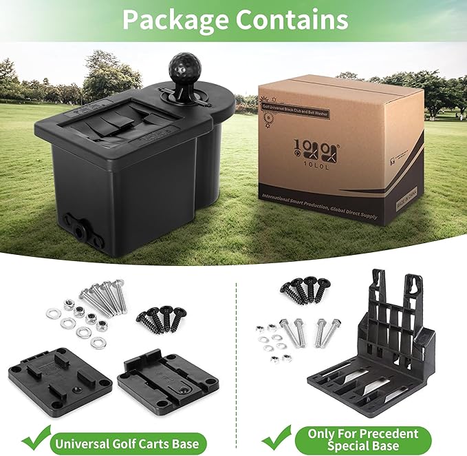 10L0L Universal Golf Ball Washer and Club Head Cleaner for EZGO Club Car Yamaha, Stay at the Top of Your Golf Game with the Convenient-Black