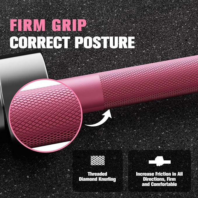 RITFIT 7FT Olympic Barbell for Strength and Weightlifting Training - 2 Inch Olympic Bar for Squat, Deadlift, Bench Press, Curl, Overhead Press - 500lbs/1000lbs/1500lbs Capacity
