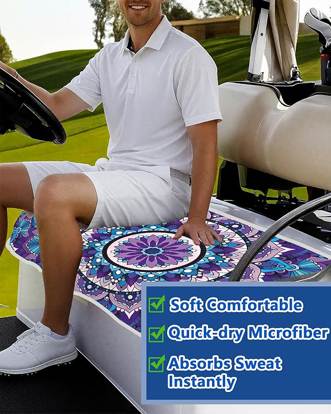 Comfortable Golf Cart Seat Covers, Soft Golf Cart Towel, Golf Cart Accessories, Club Car and Other 2-Seat Golf Carts