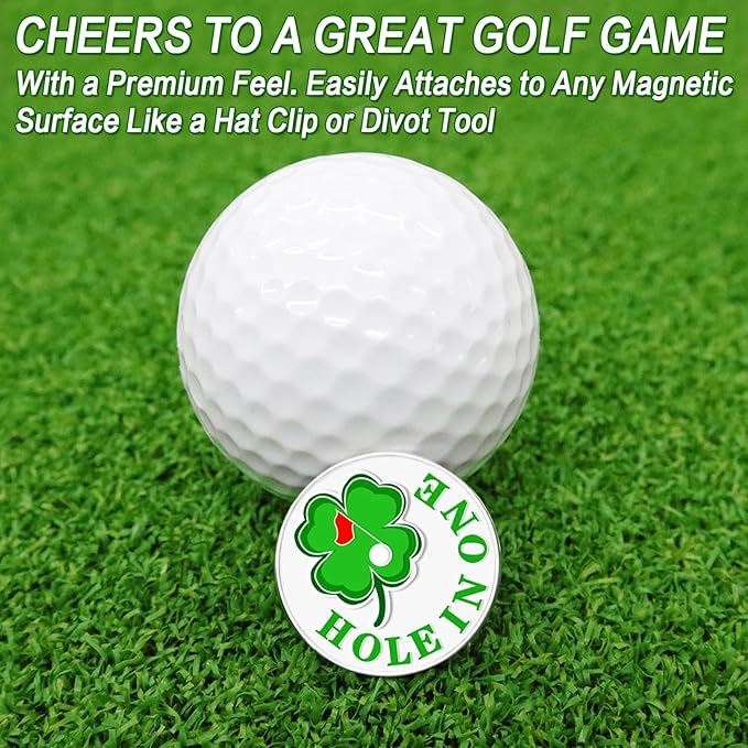 FINGER TEN Golf Ball Marker with Hat Clip Markers Assorted Patterns Value Gift Set Mark Golf Divot Tool Accessories for Men Women Kids