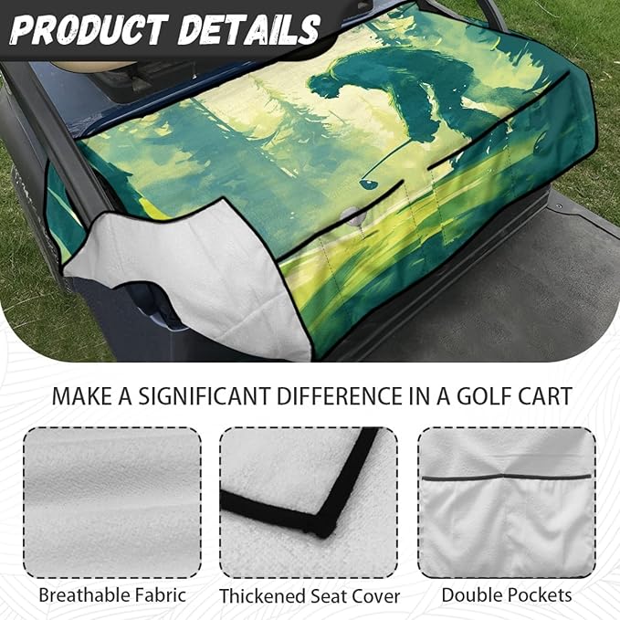 Golf Cart Seat Covers Universal Golf Cart Seat Cover Blanket Cushion Cover Sports Golf Cart Accessories