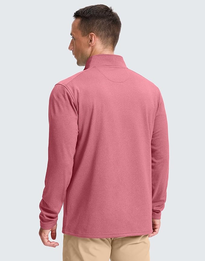 Obla Golf Quarter Zip Pullover Men Fleece Mock Neck Sweatshirt Winter Warm 1/4 Zip Long Sleeve Golf Shirt