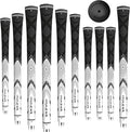MAZEL Cord Rubber Golf Grips for Men - 10 Pack,All Weather Control Golf Club Grips Standard/Midsize,High Feedback & Traction