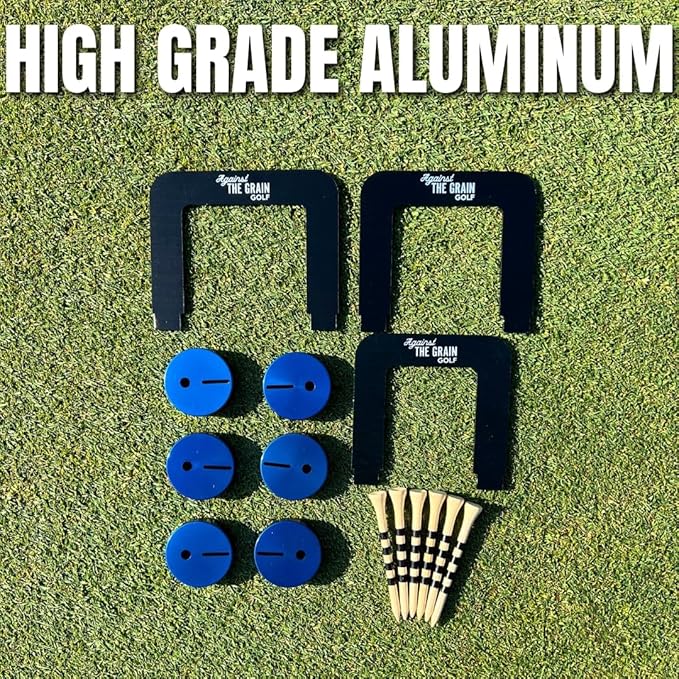 Golf Putting Gate 3 Pack with 6 Tees & Detachable Bases (Small, Medium, Large)