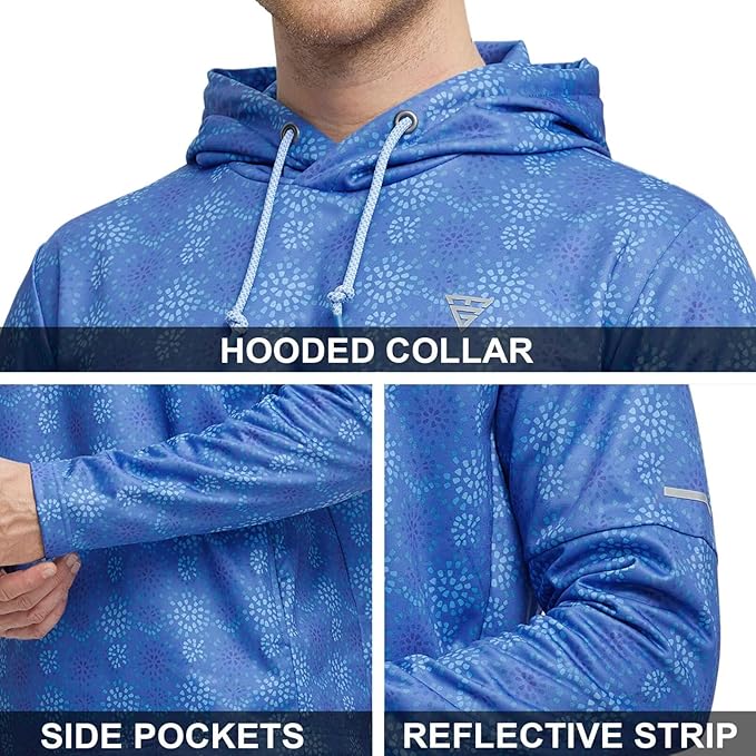 Hoodies for Men Golf Fleece Hooded Sweatshirts Dry Fit Athletic Lightweight Casual Midlayer Mens Hoodies Pullover