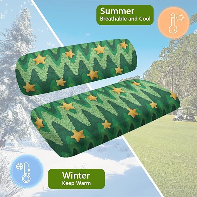 Fashion Print Golf Cart Seat Covers 2 Passenger Golf Cart Backrest Cover Golf Cart Seat Towel Gift for Friends