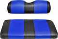 Seat Cover Replacement for Yamaha Drive or G-29 Golf Cart - Front Bench Seat - Premium Marine Vinyl - 5 Panel Stitching - Staple On Installation - Two-Tone Golf Cart Seat Covers (Black & Blue)