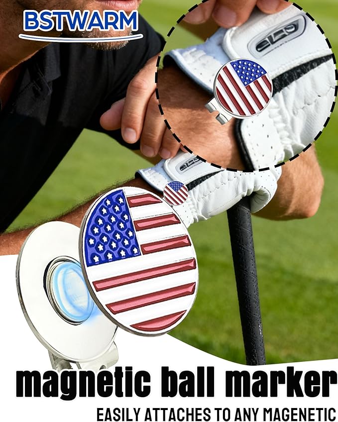 50 Pcs Magnetic Golf Ball Markers, Markers Assorted Patterns Value Gift Set Mark Golf Divot Tool Accessories for Men Weman Golfers
