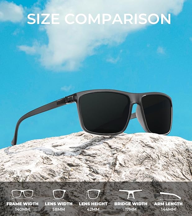 KALIYADI Polarized Sunglasses for Men and Women, Mens Sun Glasses with UV Protection for Driving Fishing Golf (3 Packs)