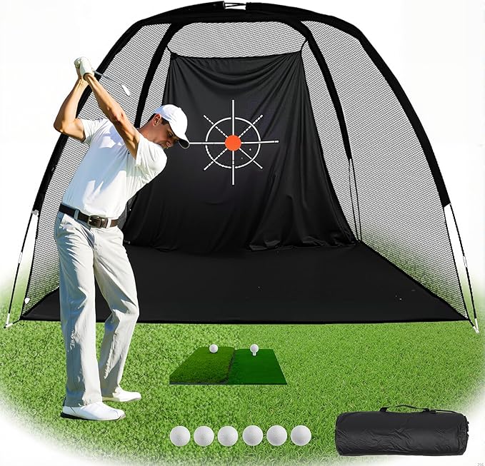 Gagalileo Golf Net: Training for Teens Beginners with Target Portable Indoor Outdoor Hitting Practice