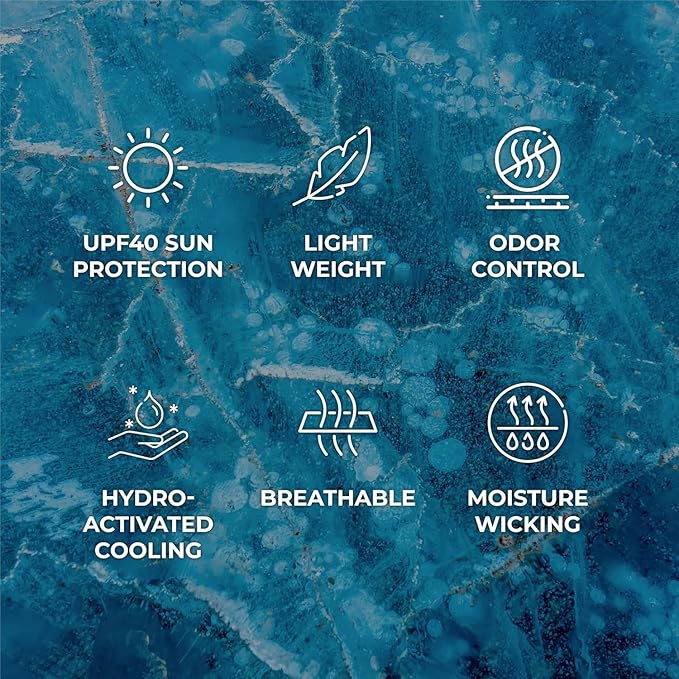 SHAKEitCOOL Original Cooling Towel – Be Cool in Style - Heat Relief, Soft, Lightweight, Sun Protection, Easy Clean - Perfect for Biking, Hiking, Running, Yoga, Golf, Gym, Baseball - Cheer