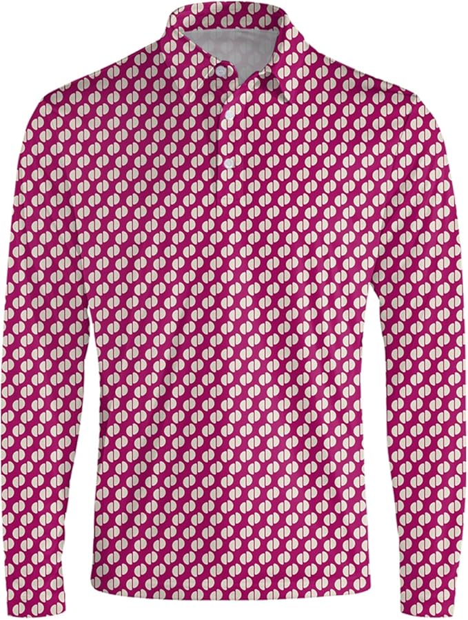 Men's Long Sleeve Golf Shirt Quick Dry 3 Button Work Fishing Outdoor Casual Collar Shirt
