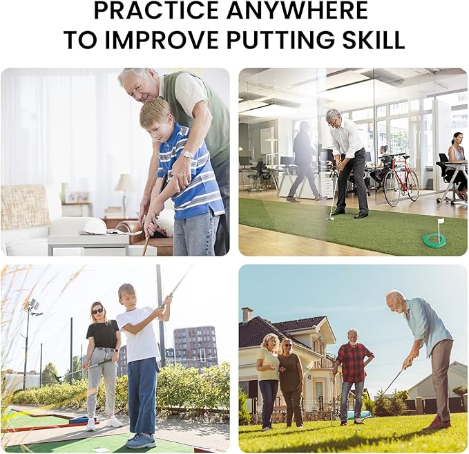 Golf Putting Cup and Flag Putt Training Hole All-Direction Surface Regulation Practice Cups for Men Women Kids Indoor Outdoor Home Office Backyard Golfing