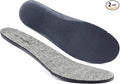 Thick Merino Wool Insoles for Men Fur Fleece Shoes Inserts Memory Foam Cushion Comfort Warm Sheepskin Insoles for Winter Snow Boots Slippers Grey 44EU,US11