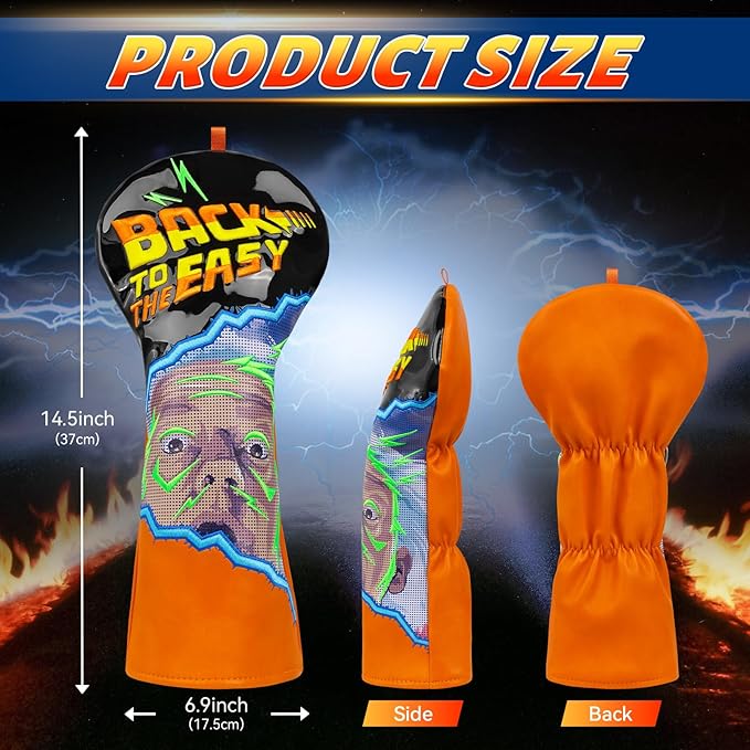 Golf Club Head Cover Golf Head Cover Driver Headcover Fairway Wood Headcover Hybrid Club Head Cover Back to The Easy
