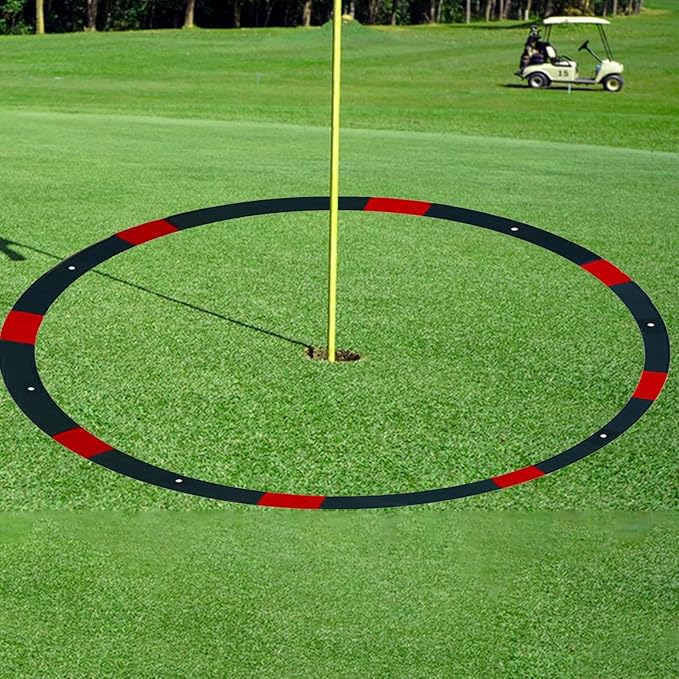 Golf Hole Target Rings - Chipping Aid Circles, Practice Alignment Tools | Foldable Putting Zone Markers, Lightweight Swing Training Equipment, Target Kit with Scenario for Backyard Lawn, Indoor Green