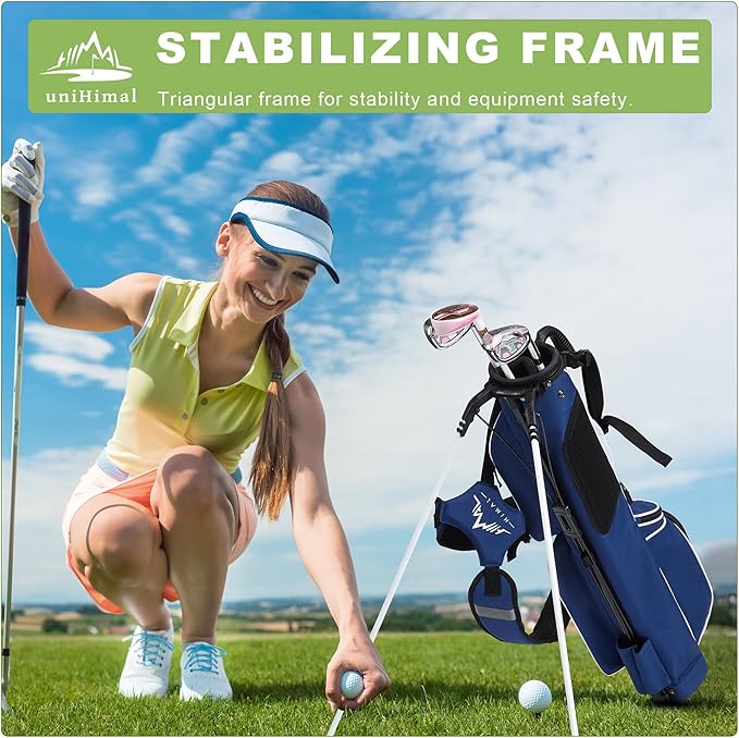 Golf Lightweight Stand Carry Bag– Easy to Carry and Durable Pitch n Putt Golf Bag for The Driving Range, Par 3 and Executive Courses，Fits Up to 5-6 Clubs