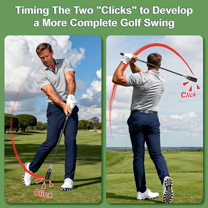Adjustable Golf Swing Trainer – Right-Handed Golf Grip Trainer & Training Aid for Increasing Swing Speed, Distance & Strength