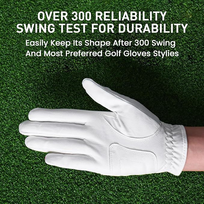 Golf Gloves Women Left Right Handed Golfer Rain Grip Hot Wet All Weather 2 Pack or 1 Pair, Womens Golf Glove Breathable Flexible Mesh for Ladies in Pink White