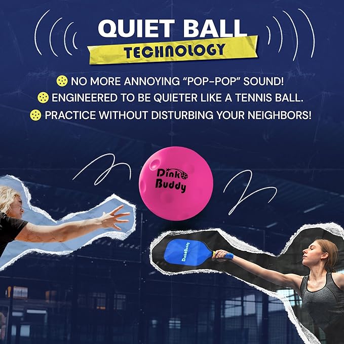 Kelso Pickleball, PU Foam Pickleball Balls for Reduced Noise, Enhances Hand-Eye Coordination, Indoor & Outdoor Use, Standard or Small Trainer-Sized Balls