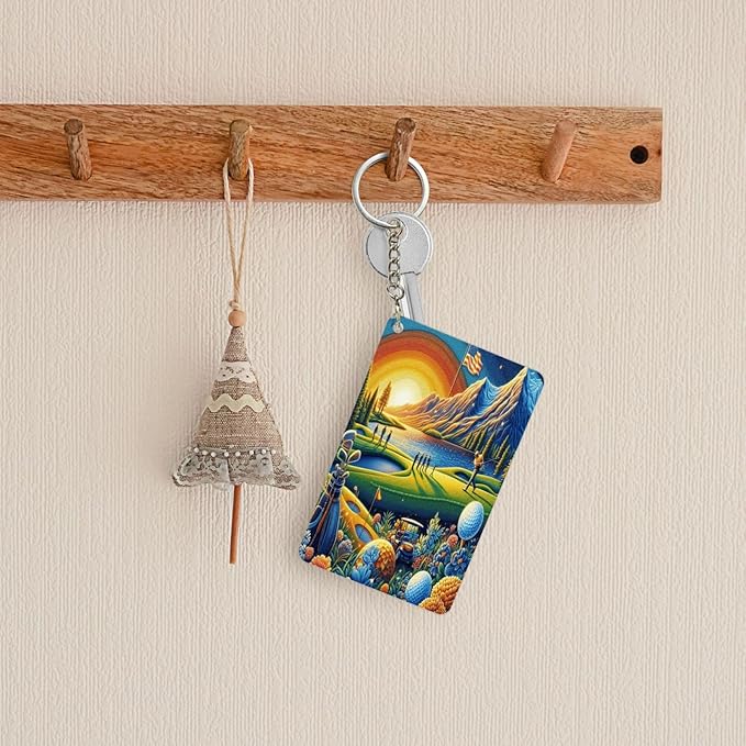 Keychain - Rectangular Acrylic Keychain Daily Key Ring Car Key Fob Holder 2X3 Inch