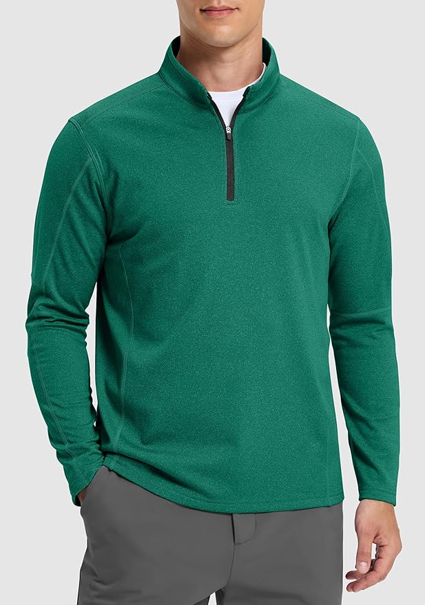 G Gradual Quarter Zip Pullover for Men Fleece Lined Sweatshirt Long Sleeve Winter Golf Shirt Mock Neck Polo Running Sweater