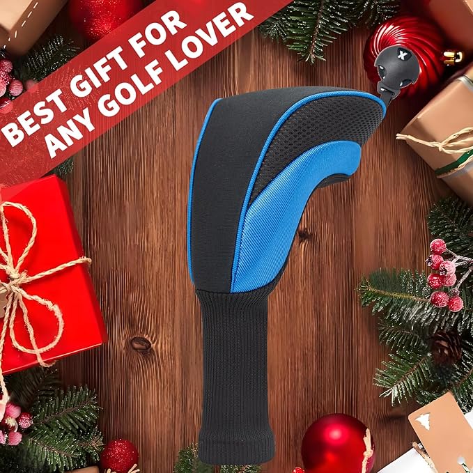 Golf Head Covers for Fairway Woods Driver Hybrids 5 Pieces Nylon Mesh Sports Fan Golf Club Headcovers-Golf Accessories for Men Women.