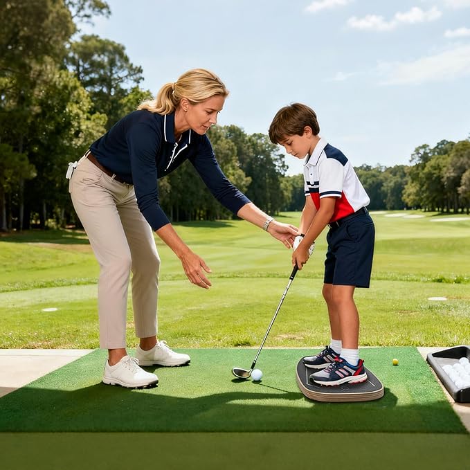 Golf Pressure Plate, Golf Weight Shift Board, Golf Swing Trainer, Improve Weight Shift, Balance & Accuracy - Golf Training Aid for Increased Power & Control, Teaching Tool for Club Practice & Drills
