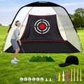 Gagalileo Golf Net: Backyard Practice Hitting Driving Training by Turf Mat Target Real Ball Indoor Outdoor Chipping Swing Gift for Golfers Dad Husband Men
