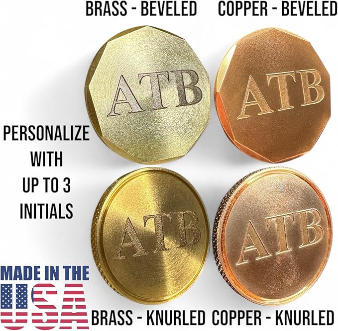 Personalized Golf Ball Marker Set of 2 - Solid Brass & Copper Golf Accessories for Men - Golf Gifts for Men & Golf Ball Marker - Unique Golf Gifts