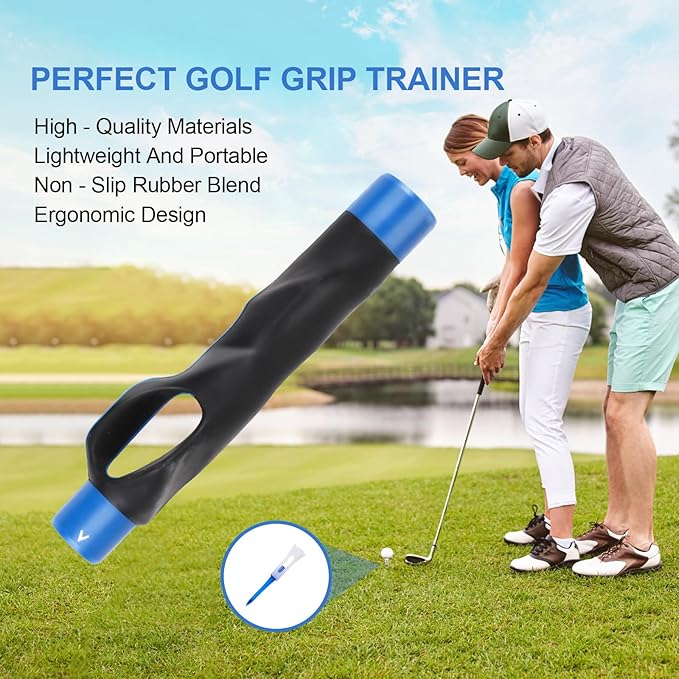 Golf Grip Trainer Aid, Golf Swing Training Aid, Grip Trainer Golf Club to Improve Train Correct Right Hand Position