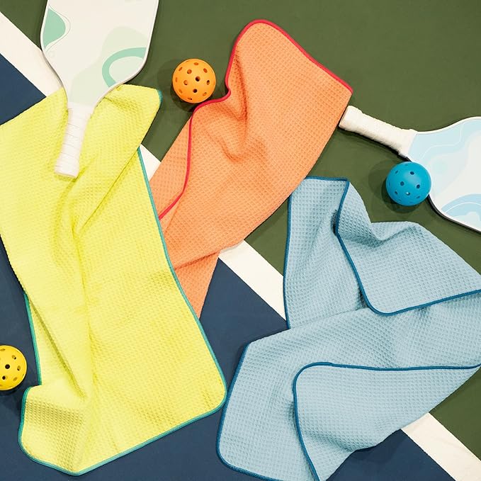 S&T INC. Pickleball Towels, Microfiber Gym Towels for Gym Bag, 16 Inch x 27 Inch, 3 Pack