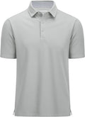 MAGCOMSEN Men's Polo Shirts Short Sleeve Cotton Pique 3 Button Classic Fit Casual T-Shirt Performance Golf Shirts