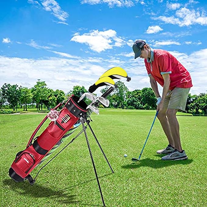 Golf Club Head Covers for Woods and Driver Hybrids Fairway Value Pack Protective Clubs Headcovers with Interchangeable No.Tags 1 3 5