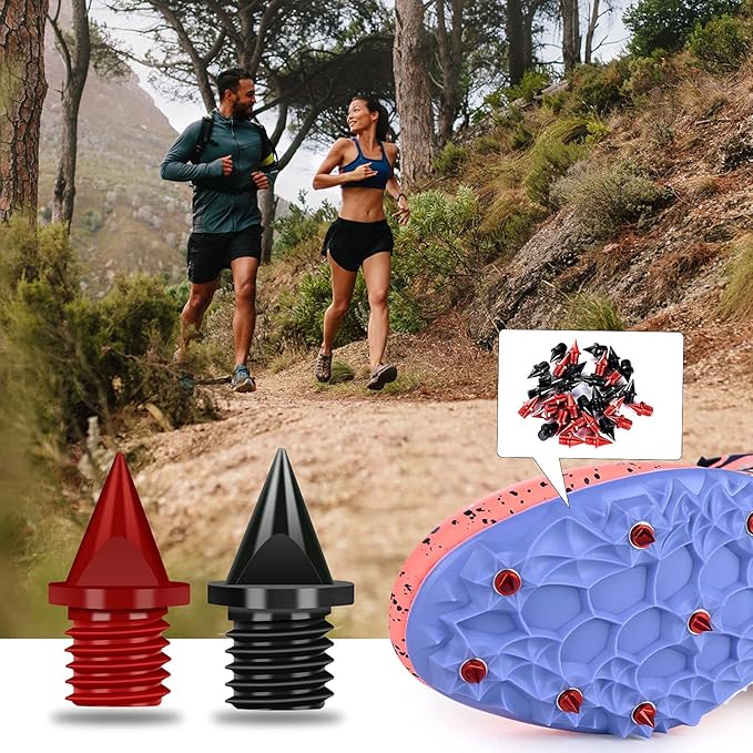 1/4 Inch Carbon Steel Track Spikes, 32 Pieces Lighter Weight Spikes Track Shoes, Each Nail Weighs Only 0.47 Grams, Used for Track and Field Sprinting or Cross Country