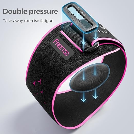 FREETOO Lateral Epicondylitis Elbow Brace for Women for Tennis Elbow, Adjustable Golfers Elbow Strap Band with Gel Pad, Forearm Strap Band for Tennis Elbow Pain Relief, Tendonitis Pink L/XL