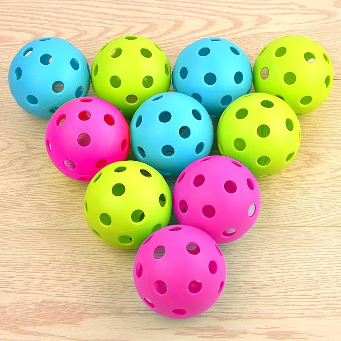 Coopay 12/50/100 Pack Baseball Practice Balls Plastic Training Balls Lightweight Hollow Softballs with a Drawstring Bag for Hitting, Baseball Training Indoor Outdoor Use