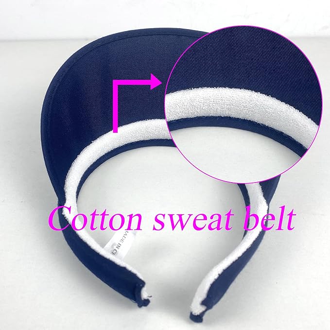 2 Pack Sun Visor Hats Women Men Clip On Wide Brim Visors Hat Outdoor Sports Golf Beach Travel Tennis Caps