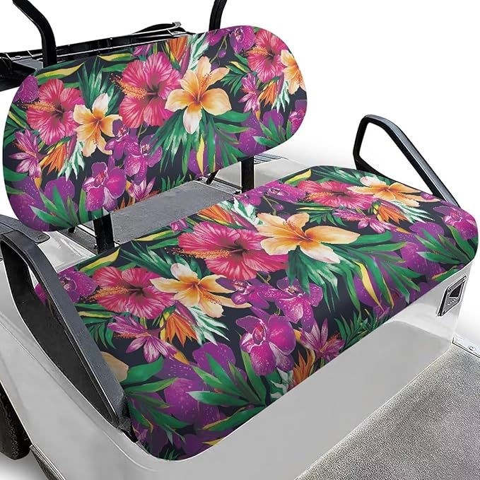 Fashion Print Golf Cart Seat Covers 2 Passenger Golf Cart Backrest Cover Golf Cart Seat Towel Gift for Friends