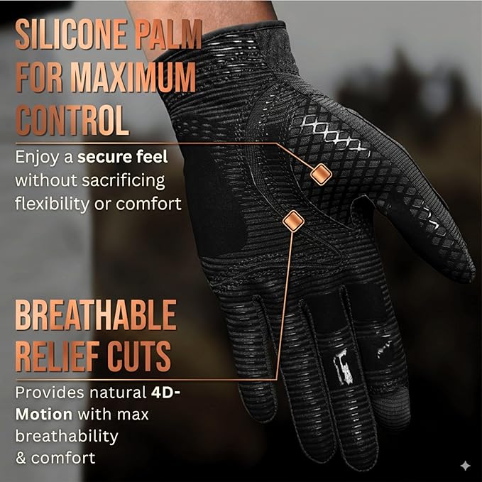 Copper Tech Golf Gloves Men Right Handed Golfer or Left Handed Golfer (2nd Gen) | Copper Compression Joint Support Golf Glove