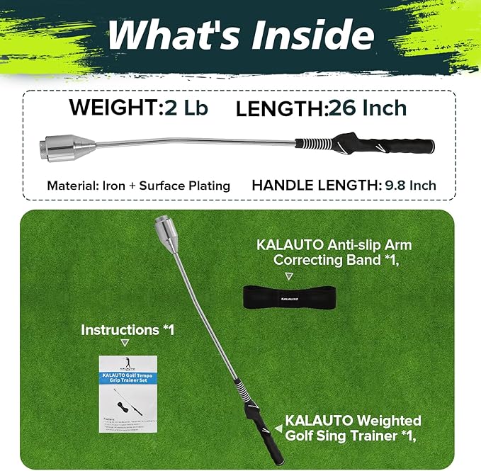 Golf Grip Swing Training Aid - Retractable Click Club Trainer Indoor Practice Warm Up Stick Flexible Telescopic Short Club Tempo Sound Release Trainer Devices