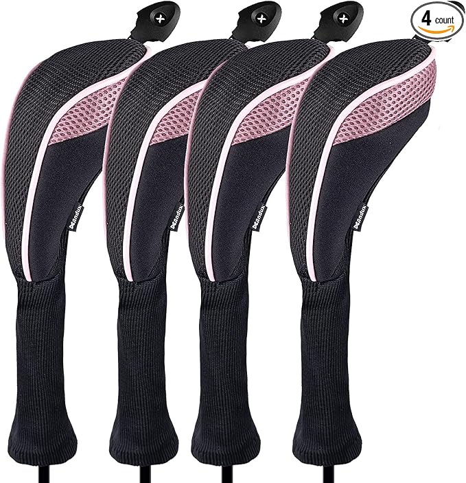 Andux 4 Pack Long Neck Golf Hybrid Club Head Covers Dial No. Tag CTMT-01