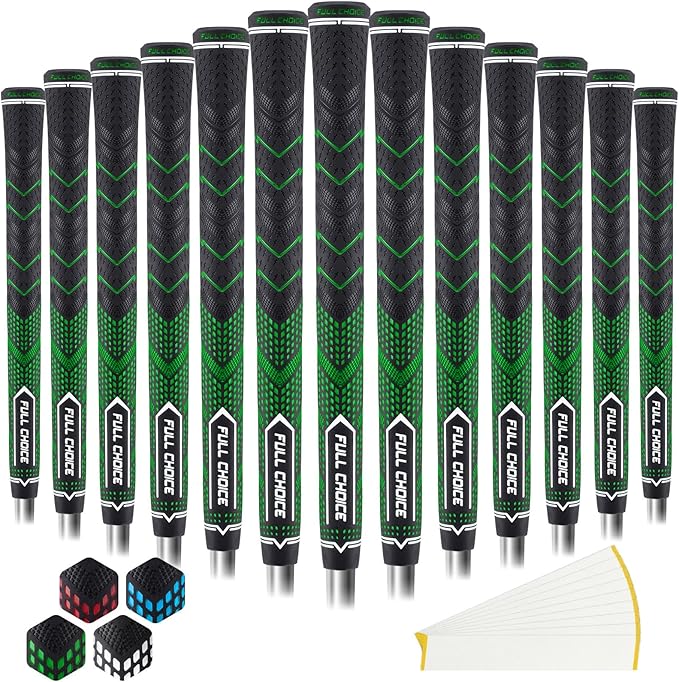 Rubber Golf Grips 13 Pack, High Traction, Non-Slip, Advanced Texture, Choose from 13 Grips or 13 Grips with Regripping Kit, Standard/Mid/Jumbo Size, 4 Colors Available RG01 Golf Club Grips