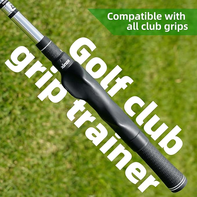 Retractable Golf Swing Trainer and Club Grip Trainer 2-in-1 Bundle,Right Hand Golf Training Aid,Click Stick