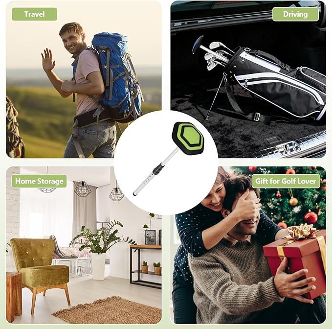 Golf Travel Bag Support Pole,Golf Clubs Protector Travel Bag Support Rod Anti-Impact Umbrella Cover Height Adjustable Golf Bag Accessories,Red