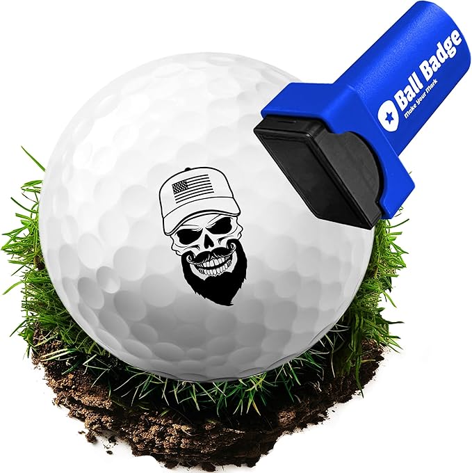 Ball Badge - Golf Ball Stamp (The Icon Series), Golf Ball Marker, Reusable Golf Ball Marking Tool to Identify Golf Balls